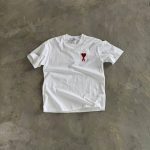 AMI Paris Ami De Cœur Logo-Embroidered T-Shirt - Image 5