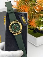Fusili Rubber Strap Watch with Day & Date Display